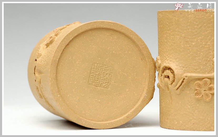 紫砂壶图片：品茗杯之全手梅花单杯 - 宜兴紫砂壶网