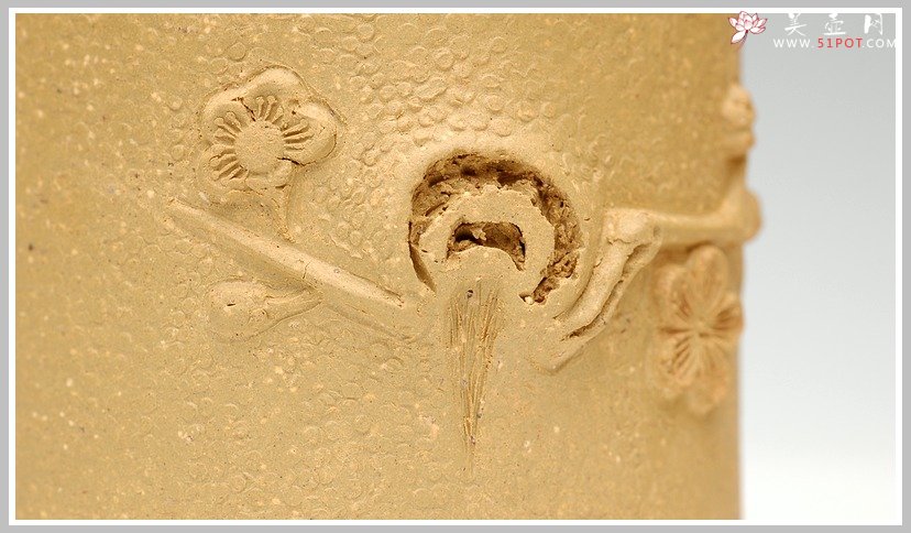 紫砂壶图片：品茗杯之全手梅花单杯 - 宜兴紫砂壶网