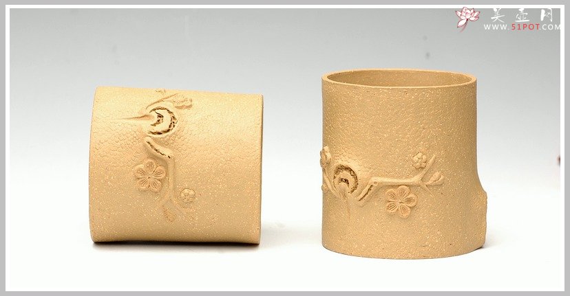 紫砂壶图片：品茗杯之全手梅花单杯 - 宜兴紫砂壶网