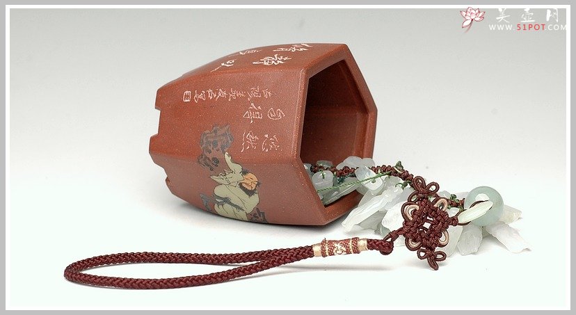 紫砂壶图片：全手六方小花盆 - 宜兴紫砂壶网