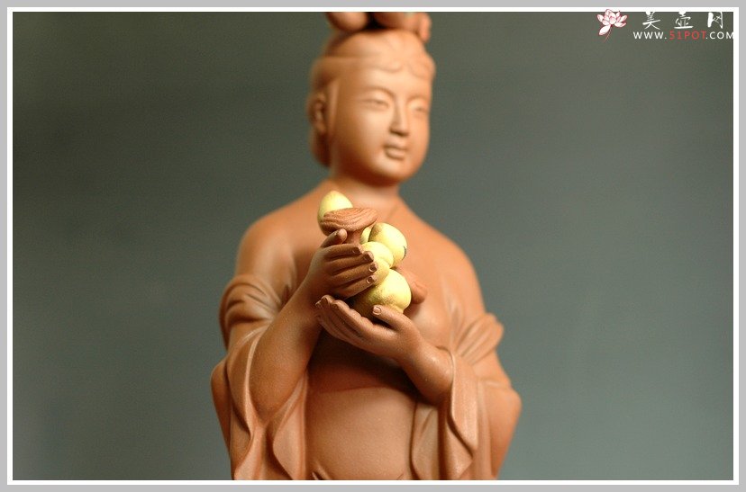 紫砂壶图片：新作麻姑献寿 - 宜兴紫砂壶网