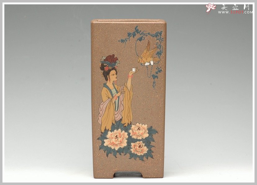 紫砂壶图片：全手花盆之四大美女 - 宜兴紫砂壶网