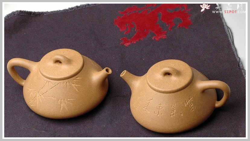 紫砂壶图片：全手段泥子冶石瓢2 - 宜兴紫砂壶网