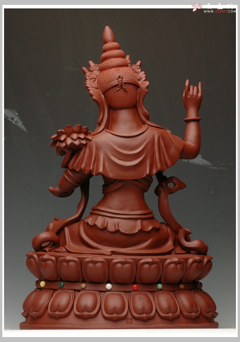 紫砂壶图片：珍品-双层文殊菩萨 - 宜兴紫砂壶网