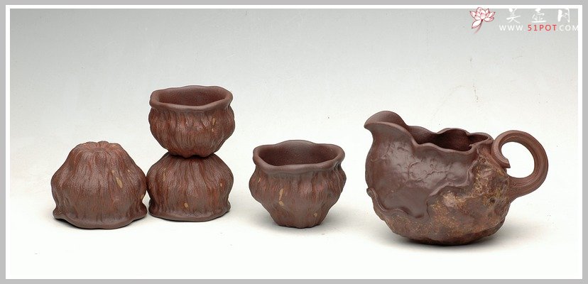 紫砂壶图片：刘景-荷叶公道杯 - 宜兴紫砂壶网