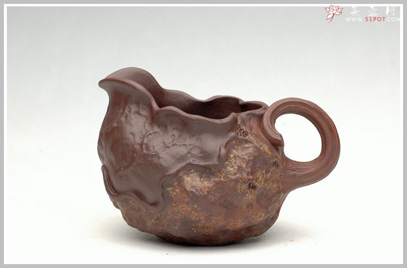 紫砂壶图片：刘景-荷叶公道杯 - 宜兴紫砂壶网