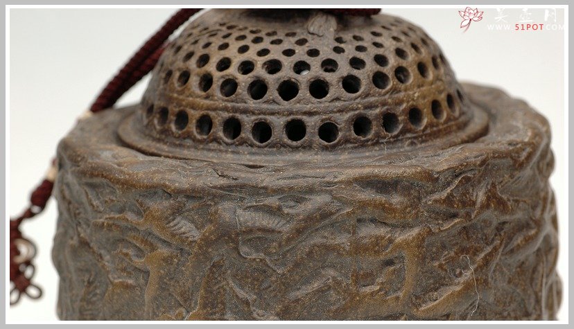 紫砂壶图片：千鸟人参香炉 - 宜兴紫砂壶网