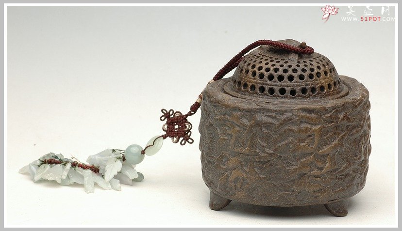 紫砂壶图片：千鸟人参香炉 - 宜兴紫砂壶网