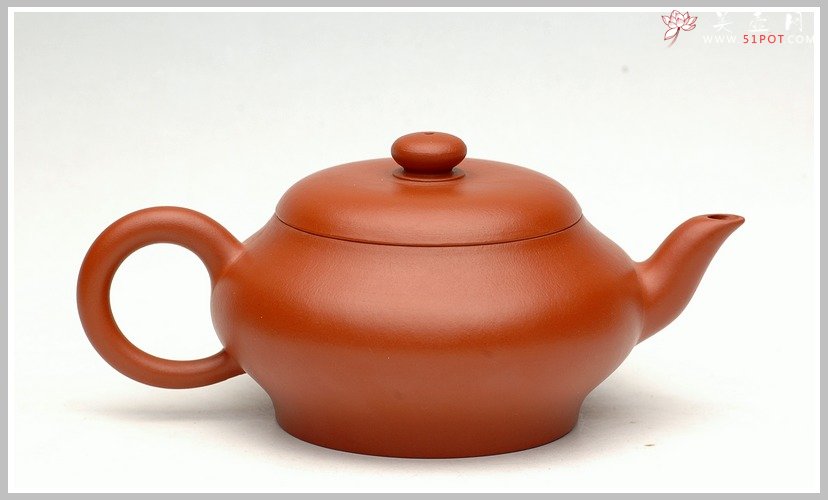 紫砂壶图片：小煤窑朱泥之和扁 - 宜兴紫砂壶网