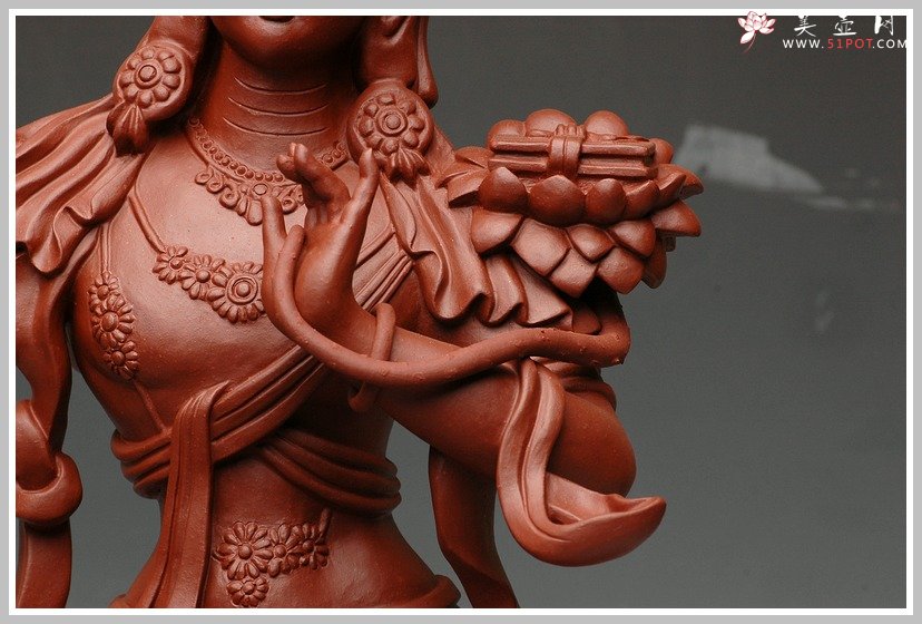 紫砂壶图片：珍品-双层文殊菩萨 - 宜兴紫砂壶网