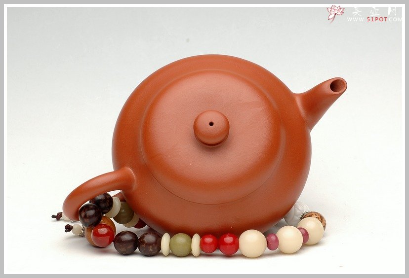 紫砂壶图片：小煤窑朱泥之和扁 - 宜兴紫砂壶网