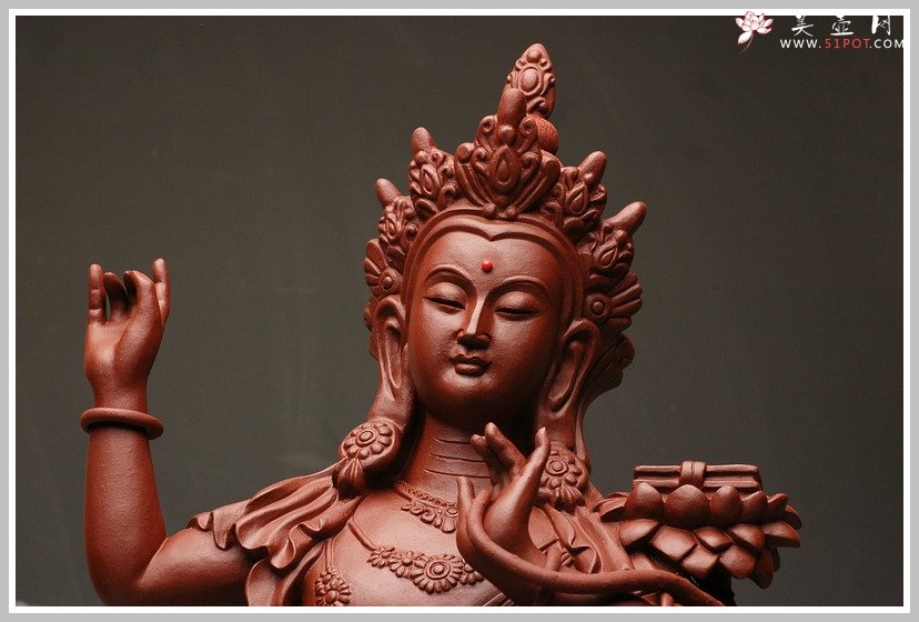 紫砂壶图片：珍品-双层文殊菩萨 - 宜兴紫砂壶网