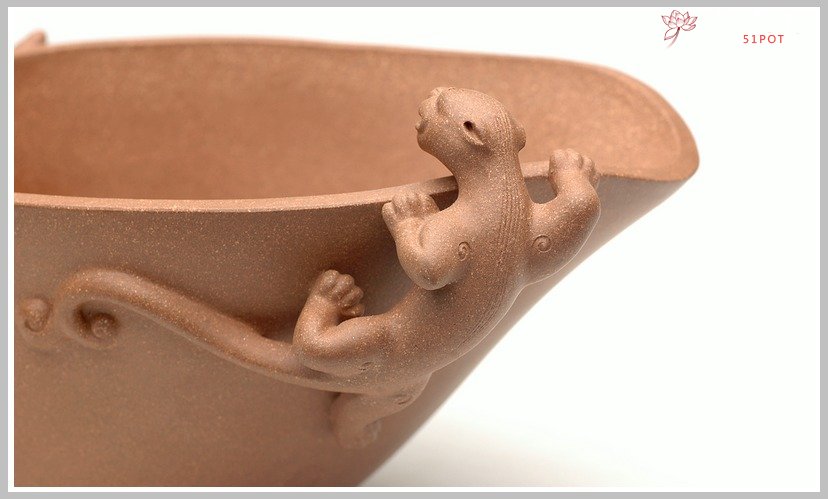 紫砂壶图片：羊首螭龙洗 - 宜兴紫砂壶网