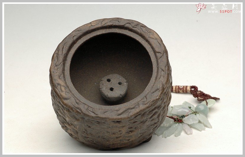 紫砂壶图片：千鸟人参香炉 - 宜兴紫砂壶网