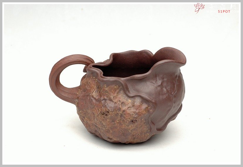 紫砂壶图片：刘景-荷叶公道杯 - 宜兴紫砂壶网