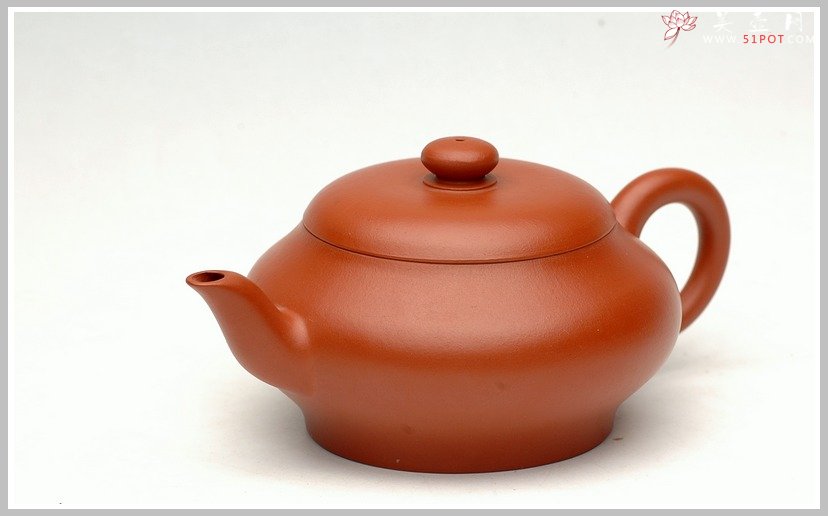 紫砂壶图片：小煤窑朱泥之和扁 - 宜兴紫砂壶网