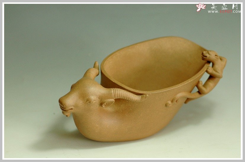 紫砂壶图片：羊首螭龙洗 - 宜兴紫砂壶网