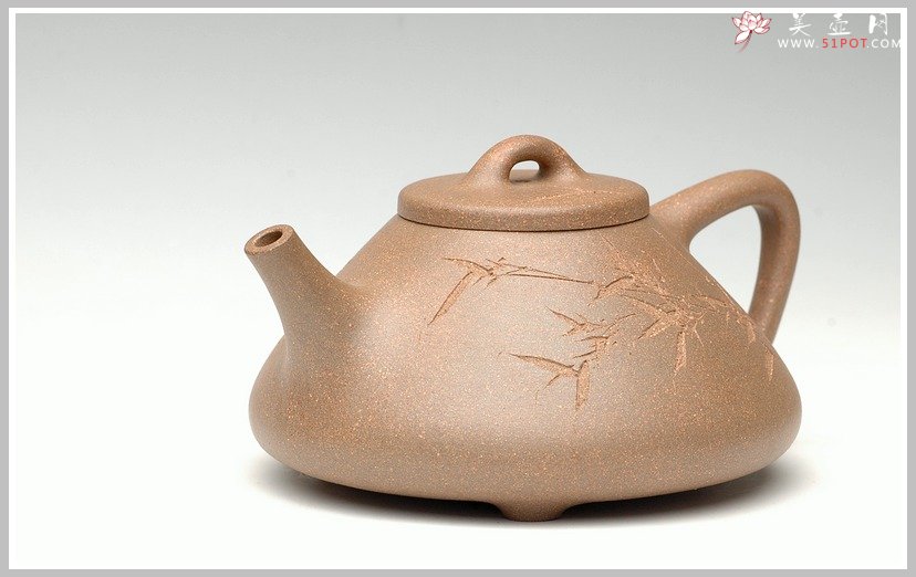 紫砂壶图片：霸气的全手子冶石瓢1 - 宜兴紫砂壶网