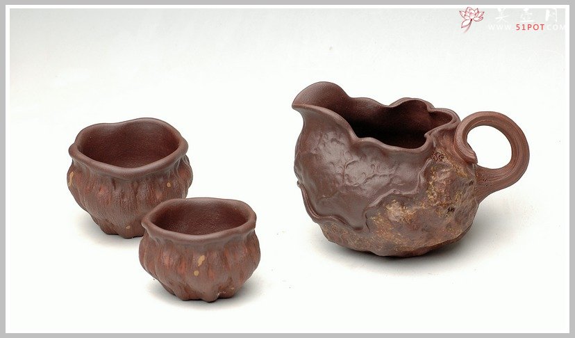 紫砂壶图片：刘景-荷叶公道杯 - 宜兴紫砂壶网