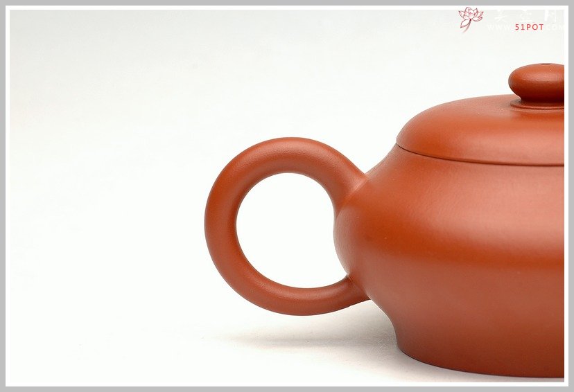 紫砂壶图片：小煤窑朱泥之和扁 - 宜兴紫砂壶网