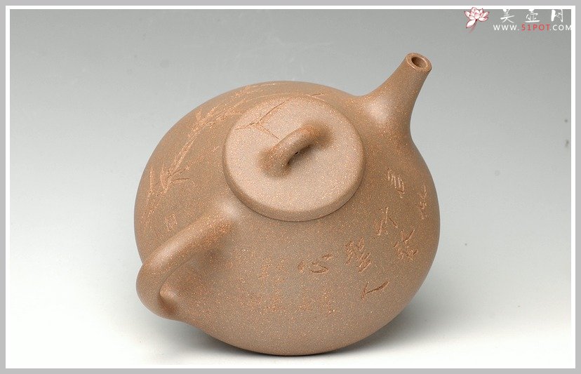 紫砂壶图片：霸气的全手子冶石瓢1 - 宜兴紫砂壶网