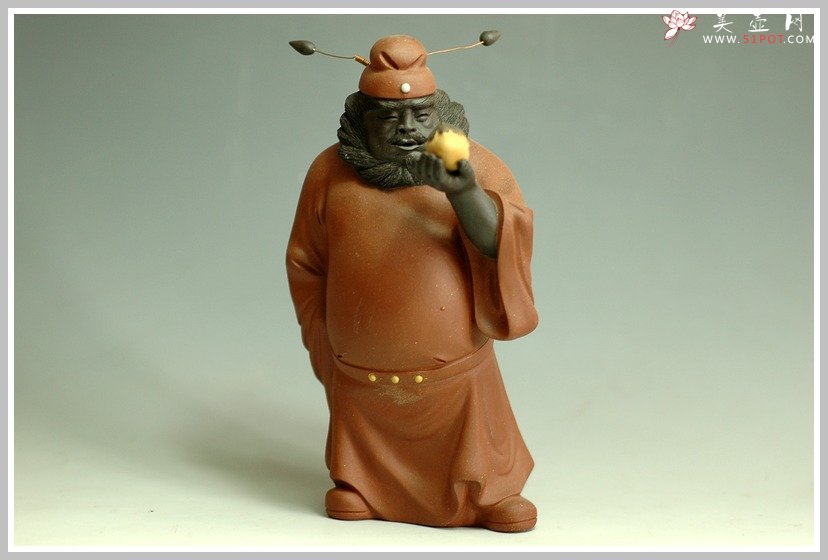 紫砂壶图片：钟馗引福 - 宜兴紫砂壶网