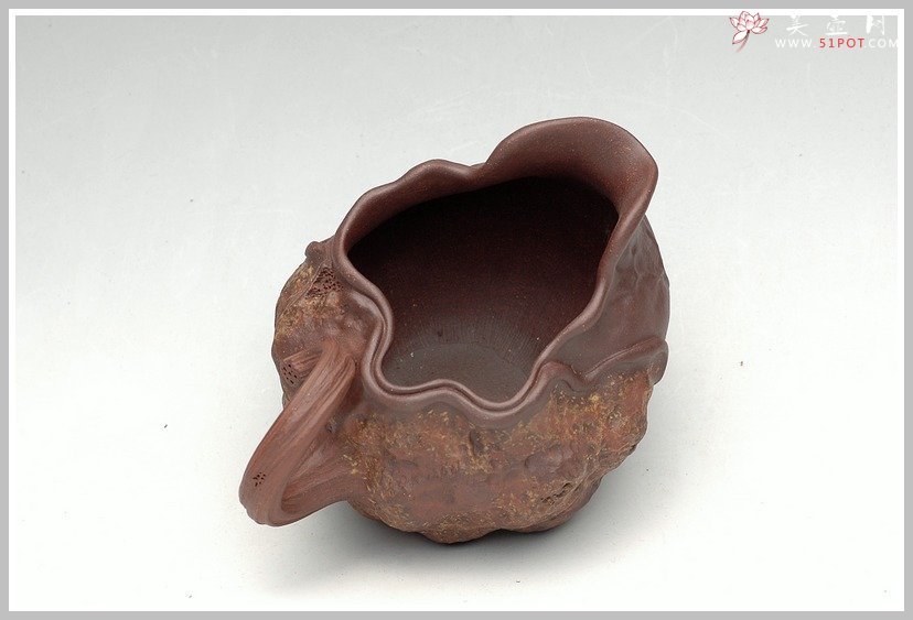 紫砂壶图片：刘景-荷叶公道杯 - 宜兴紫砂壶网