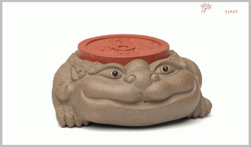 紫砂壶图片：金蟾托盖 - 宜兴紫砂壶网