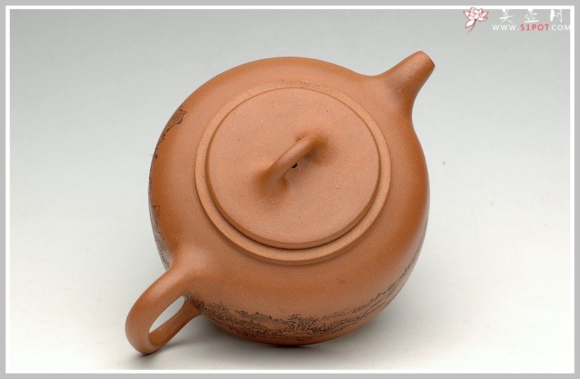 紫砂壶图片：通转山水全手段井栏 - 宜兴紫砂壶网