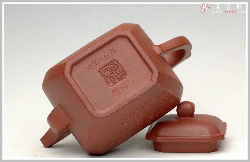 紫砂壶图片：四方抽角 - 宜兴紫砂壶网