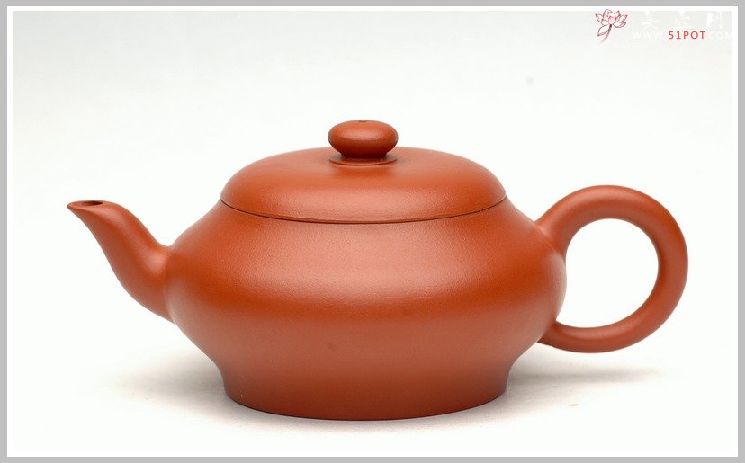 紫砂壶图片：小煤窑朱泥之和扁 - 宜兴紫砂壶网