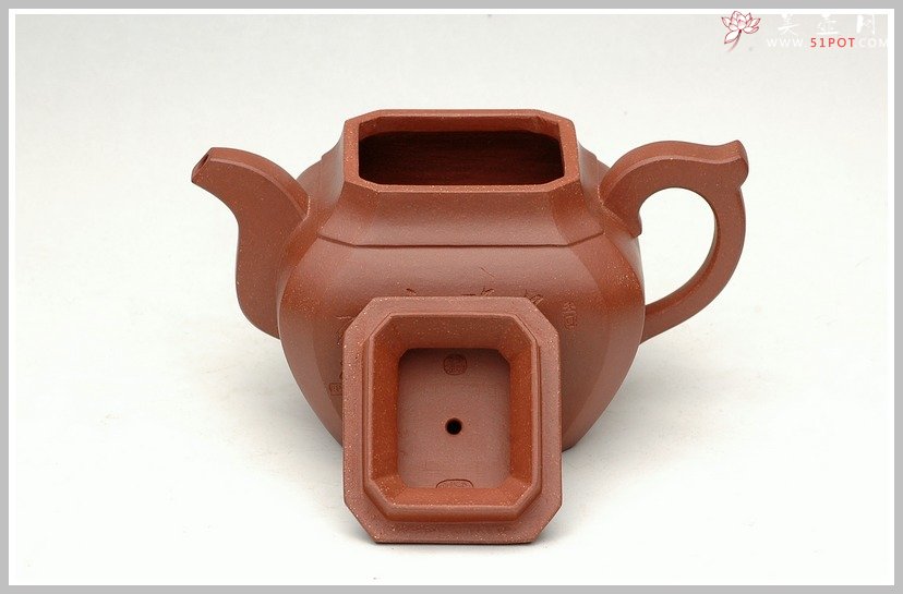 紫砂壶图片：四方抽角 - 宜兴紫砂壶网