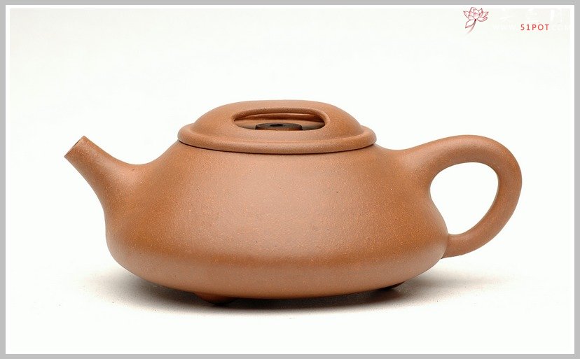 紫砂壶图片：全手牛盖石瓢 - 宜兴紫砂壶网