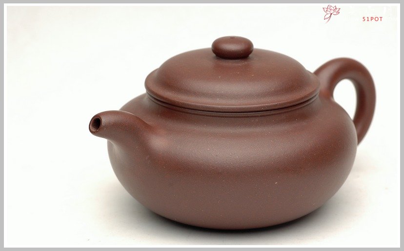 紫砂壶图片：全手一捺底刹瓦成型之仿古 - 宜兴紫砂壶网