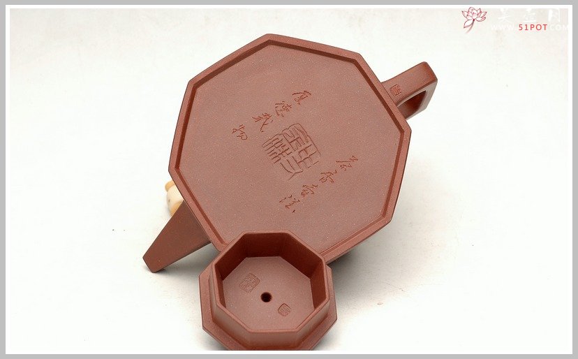 紫砂壶图片：全手工小八方 - 宜兴紫砂壶网