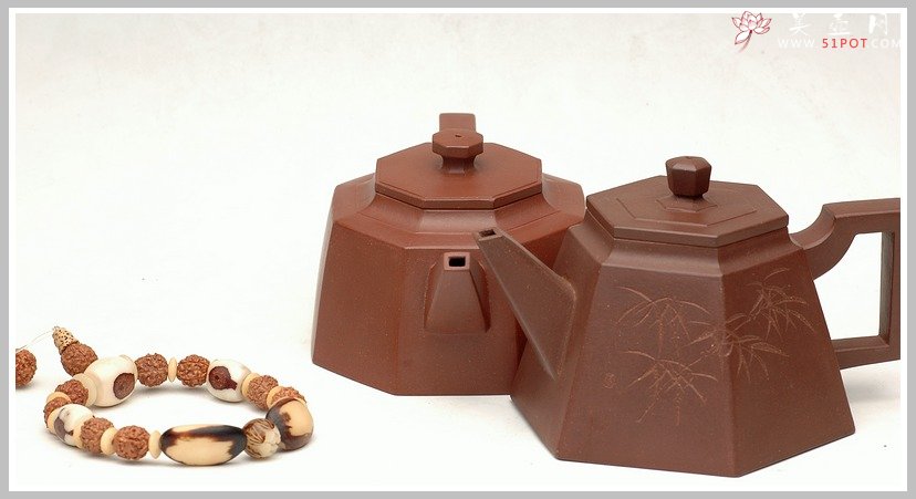 紫砂壶图片：全手工小八方 - 宜兴紫砂壶网