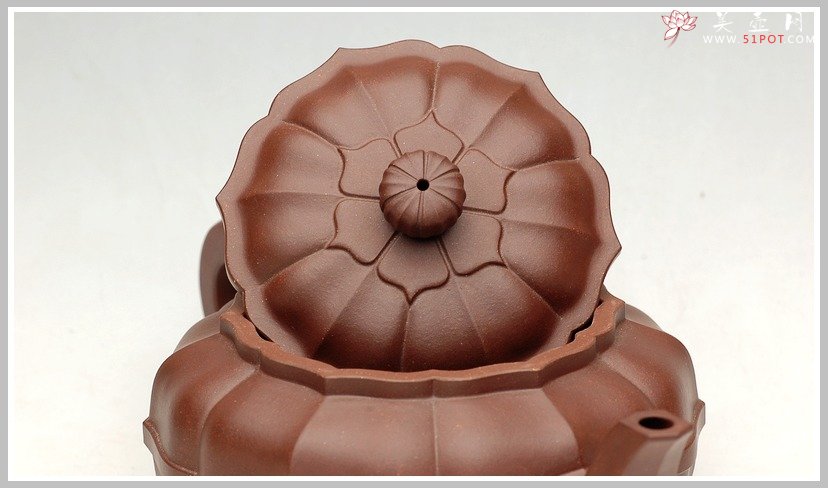 紫砂壶图片：求道之菱韵莲花 - 宜兴紫砂壶网