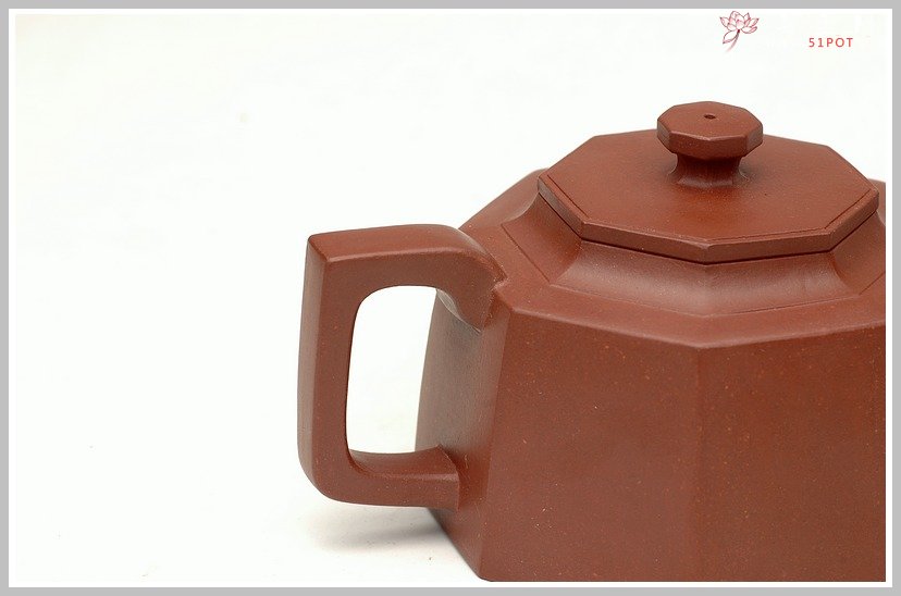 紫砂壶图片：全手工小八方 - 宜兴紫砂壶网
