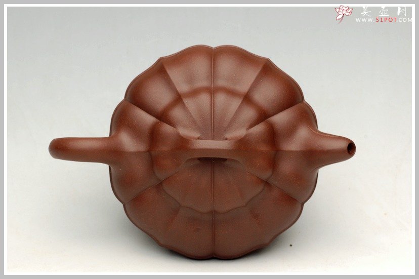 紫砂壶图片：大气稳重-合欢菱花 - 宜兴紫砂壶网