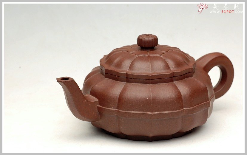 紫砂壶图片：求道之菱韵莲花 - 宜兴紫砂壶网