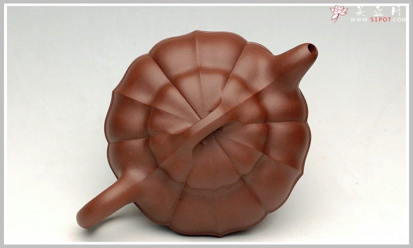 紫砂壶图片：大气稳重-合欢菱花 - 宜兴紫砂壶网