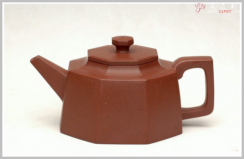紫砂壶图片：全手工小八方 - 宜兴紫砂壶网