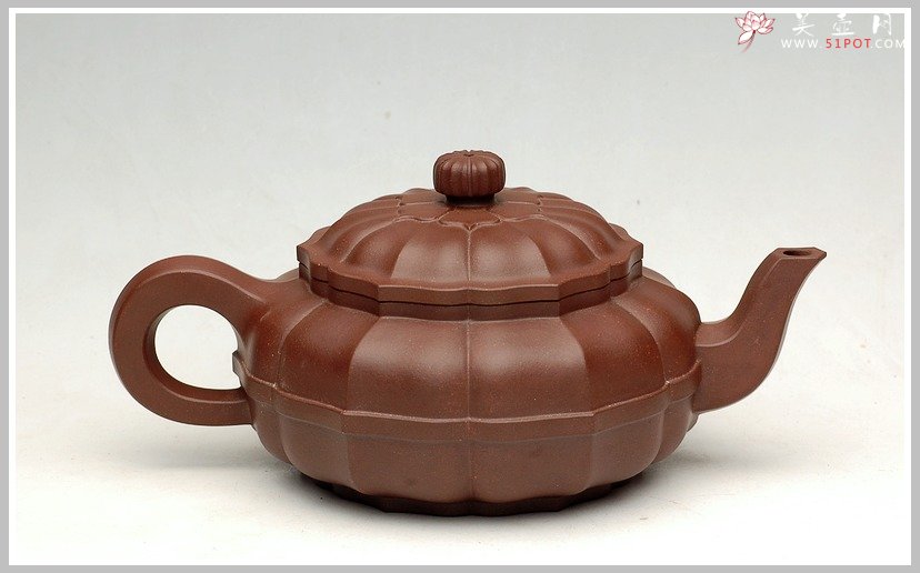 紫砂壶图片：求道之菱韵莲花 - 宜兴紫砂壶网
