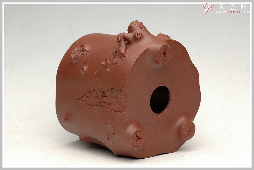 紫砂壶图片：全手梅桩花盆 - 宜兴紫砂壶网