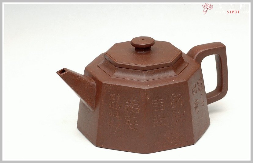 紫砂壶图片：全手大八方壶 - 宜兴紫砂壶网