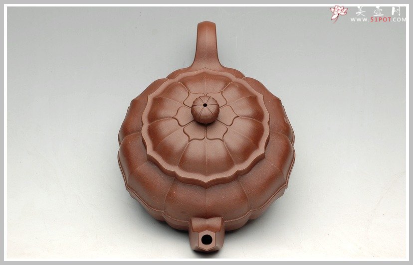 紫砂壶图片：求道之菱韵莲花 - 宜兴紫砂壶网