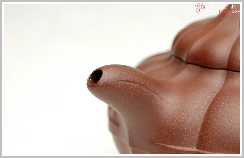 紫砂壶图片：大气稳重-合欢菱花 - 宜兴紫砂壶网