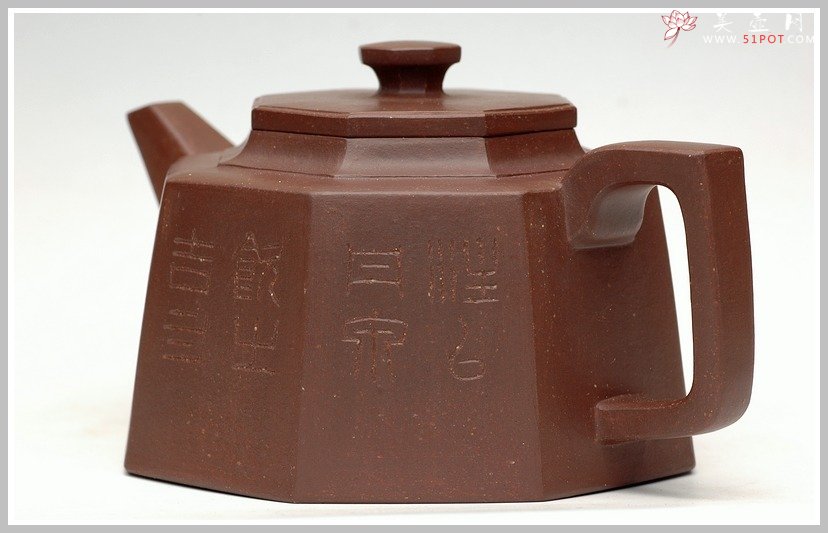 紫砂壶图片：全手大八方壶 - 宜兴紫砂壶网