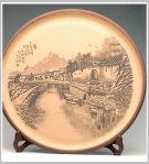 紫砂壶图片：丁山老街-精品挂盘 - 宜兴紫砂壶网