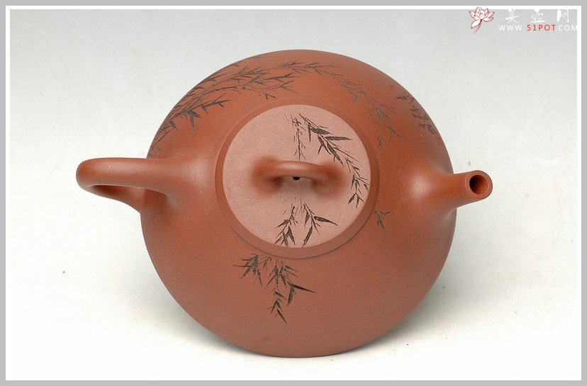 紫砂壶图片：瓢刻竹 - 宜兴紫砂壶网